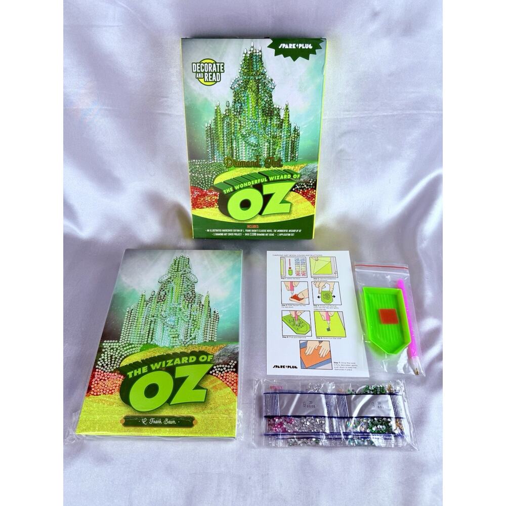 Diamond Art Kit The Wonderful Wizard Of Oz Book Decorate & Read By Spark plug